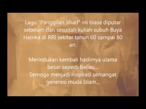 Download MP3 Lirik Panggilan Jihad - Buya Hamka