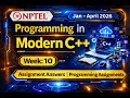 NPTEL Modern C Week 10 2026 Assignment 10 Answers with Programming Assignments