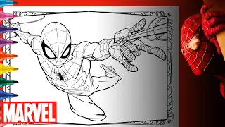 MARVEL SPIDERMAN COLORING PAGE - SPIDER-MAN Coloring Book