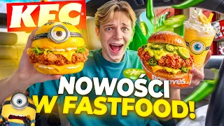 MINIONKOWY BURGER? 🍔🍌TESTUJĘ NOWOŚCI Z FAST FOODÓW❗️😱| Dominik Rupiński
