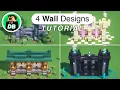 Minecraft How to build 4 Wall Designs Tutorial