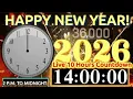 Live Countdown 10 hours Happy New Year 2026 From 14 00 to midnight Remix Wheel of Fortune BBC