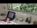 rainy day study with me 2 hours no break real time no music real rain
