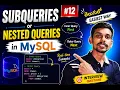Subqueries or Nested Queries in MySQL Explained in the Easiest Way in Telugu