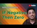 IF Negative Then Zero Quick Formula Microsoft Excel