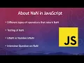 About NaN in JavaScript isNaN vs Number isNaN Interview Question Related to NaN