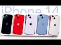 iPhone 14 All Colors Compared Blue Purple Red Starlight Midnight