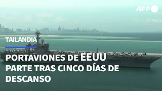 Portaviones de EEUU parte de Tailandia tras cinco días de descanso para su tripulación | AFP