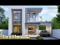 Modern House Design 2Storey House 7 x 11Meters with 3Bedrooms