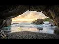 Ocean sounds for Deep Sleep and Stress Relief - Hidden Cave Beach and Gentle Ocean Waves (4K)