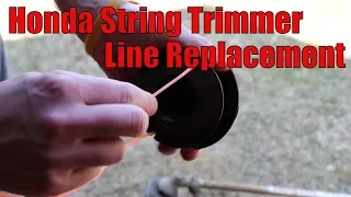 How to Replace String Trimmer Brushcutter Line Honda HHT35s HHT25s UMK425U and UMK435U