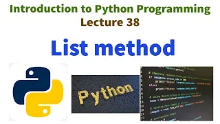 List method in Python Introduction to Python Programming VTU syllabus