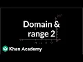 Domain and range 2 Functions and their graphs Algebra II Khan Academy