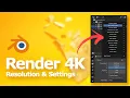 How to render 4K resolution in Blender settings for image and animation