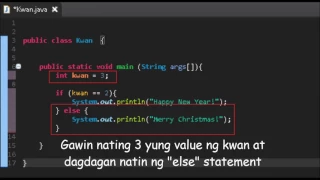 Java Tutorial Tagalog 7 if else