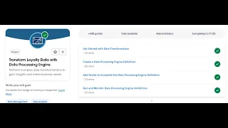 Create a Data Processing Engine Definition Transform Loyalty Data with Data Processing Engine