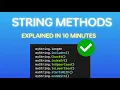 Top 8 Must-Know JavaScript String Methods 2025 JS Tutorial Js with Vine