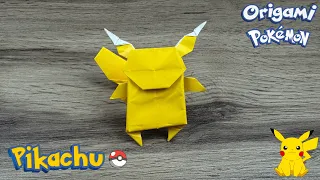 How to Make Origami Pikachu ⚡ | Easy Pokémon Origami Tutorial