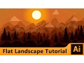 Adobe Illustrator Flat Landscape Illustration Tutorial