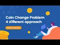 Coin Change Problem 4 Different Approach Dynamic Programming GeeksforGeeks