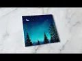 Easy way to paint a night sky acrylic painting ideas for beginners