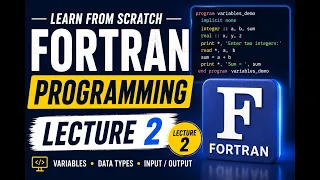 FORTRAN Lecture 2 Variables Data Types Input Output thepolyproton6203