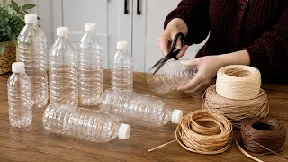 8 Ide Daur Ulang Menggunakan Botol Air Mineral dan Tali Rafia Plastik | Best out of waste