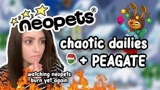 neopets dailies not chill discussing the INSANE pea drama