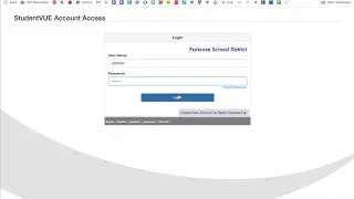 Logging into StudentVue