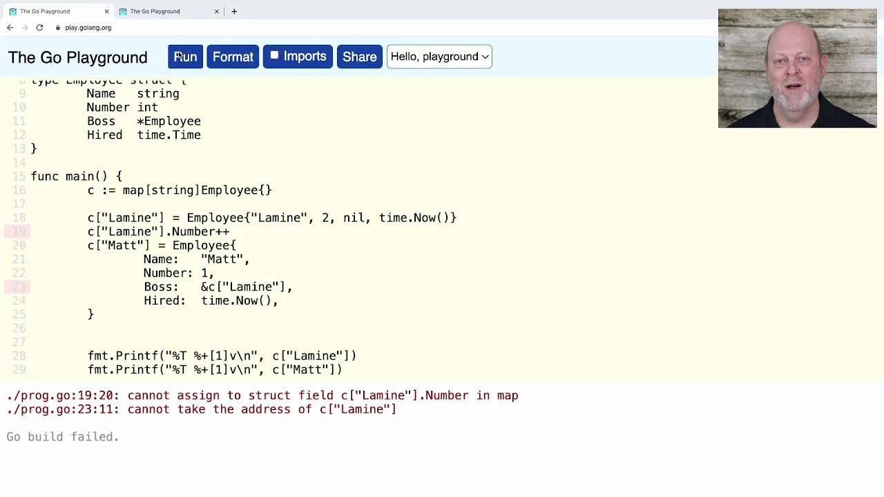 Go Class: 12 Structs, Struct tags & JSON
