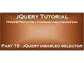 jQuery disabled selector