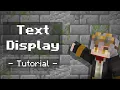 Text Display TUTORIAL Minecraft