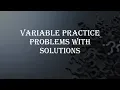 Practice problem Solution - Python Variable Python Tutorials with practice problem