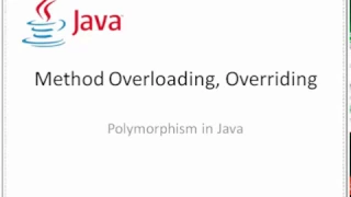 Polymorphism in Java - Method overriding and Method overloading