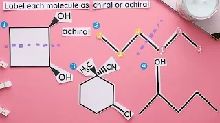 How to Find Chiral Centers the Difference Between Chiral vs Achiral Molecules Organic Chemistry
