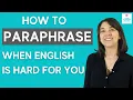 How to WRITE IN YOUR OWN WORDS Basics How to Paraphrase in an Essay