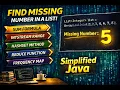 Find Missing Number in Java 5 Best Methods Java 8 Stream Interview Question