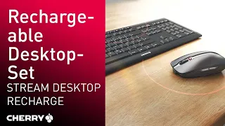 CHERRY STREAM DESKTOP RECHARGE Premium wireless keyboard and mouse set with charging function
