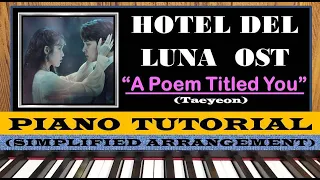 Download Taeyeon (태연) - A Poem Titled You (All About You) 그대라는 시 (Hotel Del Luna OST Part 3) | Piano Tutorial MP3