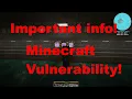 URGENT Minecraft Vulnerability - Zero-Day Exploit