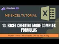 13 Excel Creating More Complex Formulas