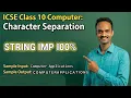 ICSE Class 10 Computer Character Separation String Handling Important Questions Java