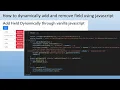 How to dynamically Add and remove field or tag in vanilla JavaScript Advance JavaScript tutorials