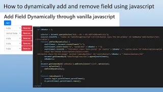 How to dynamically Add and remove field or tag in vanilla JavaScript Advance JavaScript tutorials