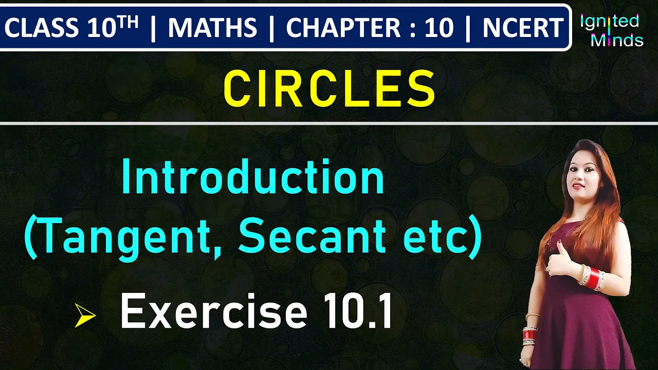 Class 10th Maths | Circles : Introduction | Exercise 10.1 | Chapter 10 |  NCERT