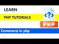 PHP Comments Tutorials Php tutorials for beginners with MySQL
