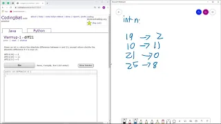 Warmup-1 diff21 Java Solution Codingbat com