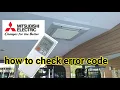 Mitsubishi Electric How to check error code using wireless remote controller