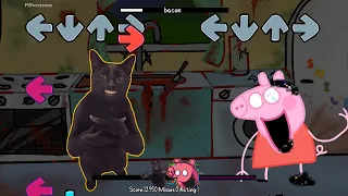 [SWAP] Clapping cat meme Vs All Peppa sings Bacon song - fnf funny cat mods Friday Night Funkin'