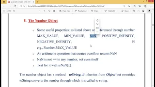 Math number object String Methods in JavaScript